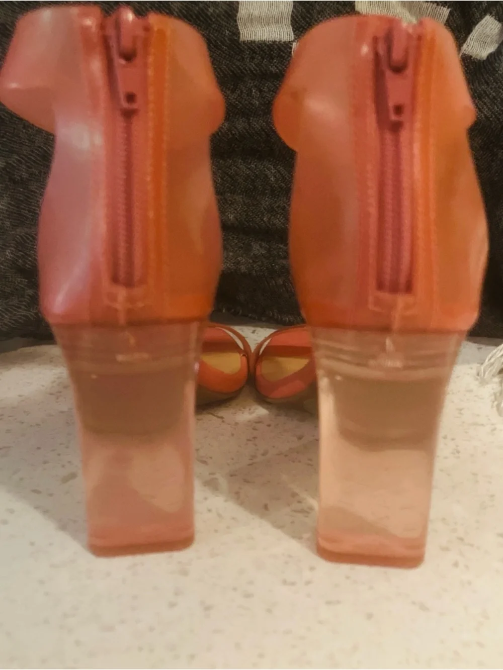 NWOB W’s 7 INC International Concepts Makenna Pink Ankle-Strap Block Heels - Picture 7 of 7